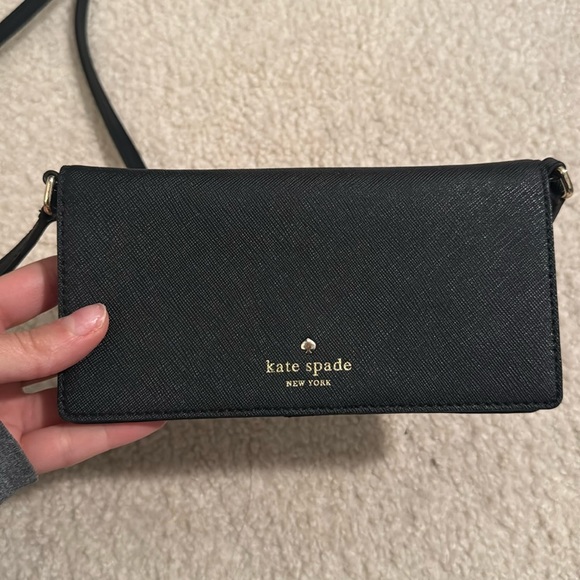 Pre owned Black Kate Spade Wallet Purse - Picture 1 of 4